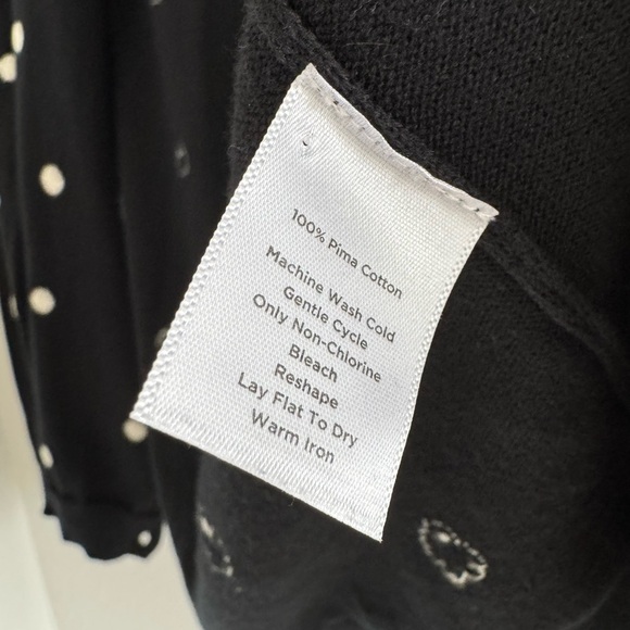 EUC Talbots Pima Cotton Polka Dot Cardigan - Picture 6 of 7